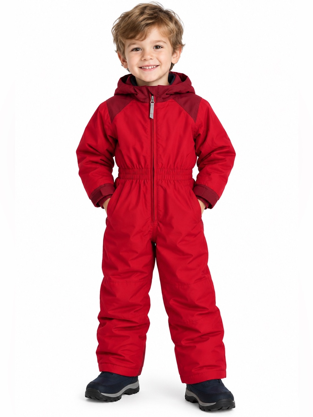 Lands’ End Kids Boys Squall Waterproof Winter Snow Suit 3T Red